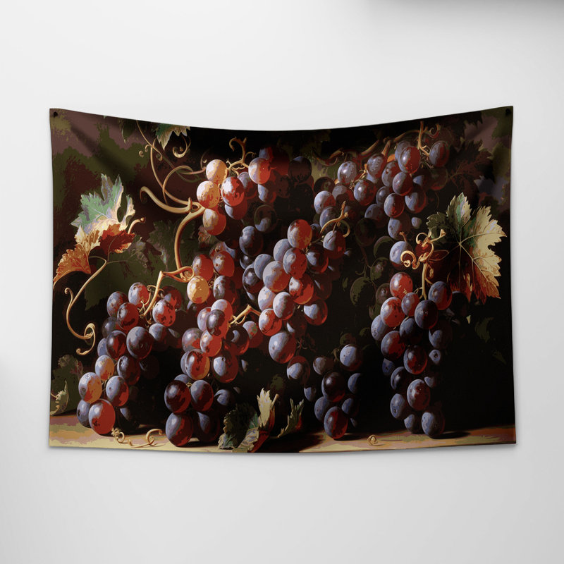 Tapisserie murale «Fruit Grape Red Globe», 26 po x 36 po