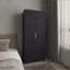 Commodes et amp; Armoires-penderie, armoire moderne à 2 portes avec 2 tiroirs, tringle et amp; Tablettes | Noir | Panneau de fibres à densité moyenne