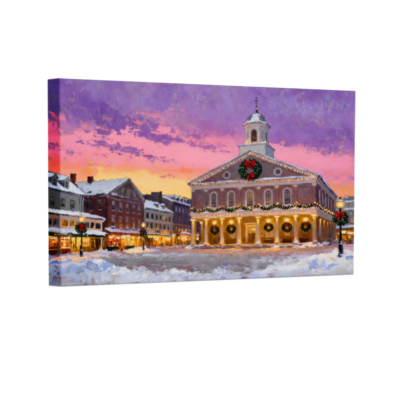 Ensemble de 3 impressions sur toile, décorations de lumières de neige, H 12 po x l 18 po