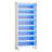 28.35" White 8-Tier Shoe Storage Cabinet With LED Light