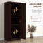 Garde-manger à 2 portes de 63 po Buzia, armoire de rangement autoportante avec tablettes à 5 niveaux et 2 tablettes réglables-1972741860