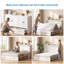 Lit escamotable convertible Queen avec tiroirs de rangement, station USB et matelas inclus