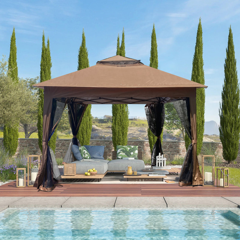 Extérieur 10,5 pi L 10,5 pi. D Pavillon de jardin en métal