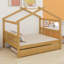 Lit en bois avec couchette-666364084