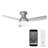 44" Flush Mount Outdoor/Indoor Smart Ceiling Fan with Remote Control, Works With Google Assistant, Amazon Alexa and IOS/Android Mobile APP-48461476-48461475