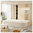 78.7" Modern Convertible Sleeper Sofa Bed with Blanket, 2-in-1 Floor Sofa Couch, Plush Corduroy Loveseat for Living Room & Bedroom