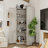 Corner Cabinet With 2-Glass-Door And 4 Shelves