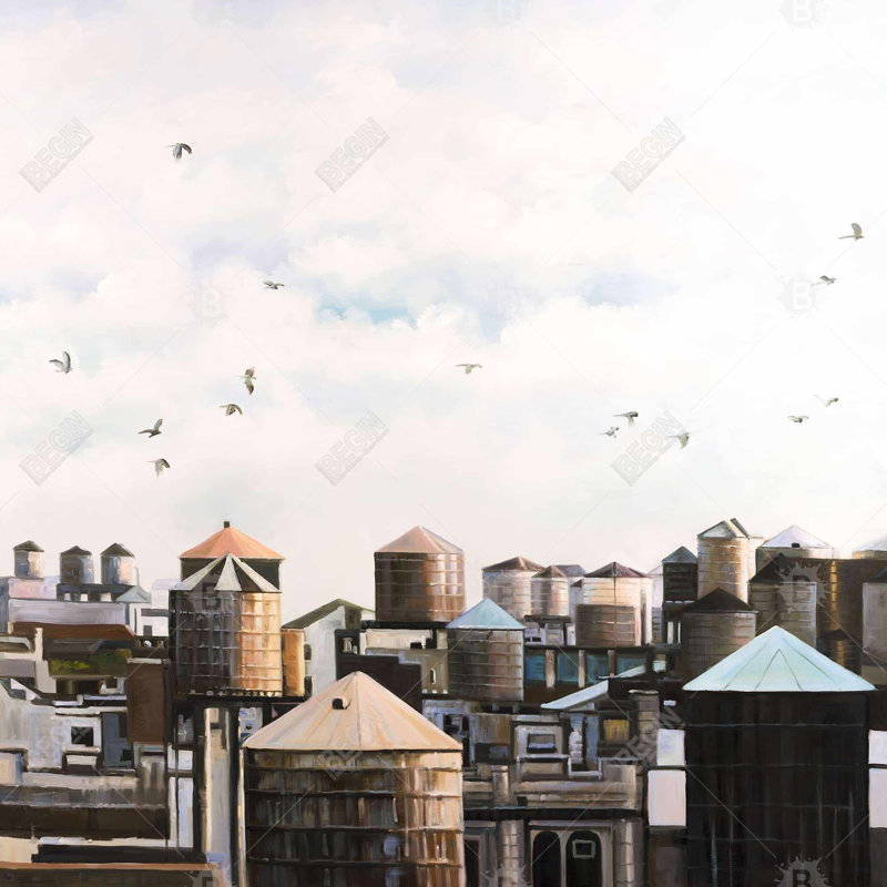"Tours d'eau avec oiseaux"