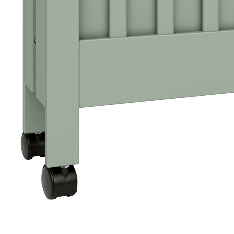 Maki 2-in-1 Convertible Portable Crib, Green
