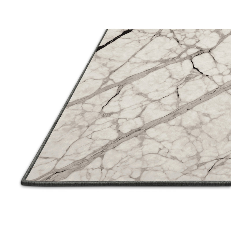 Tapis gris soyeux et moelleux, Carré 3 pi
