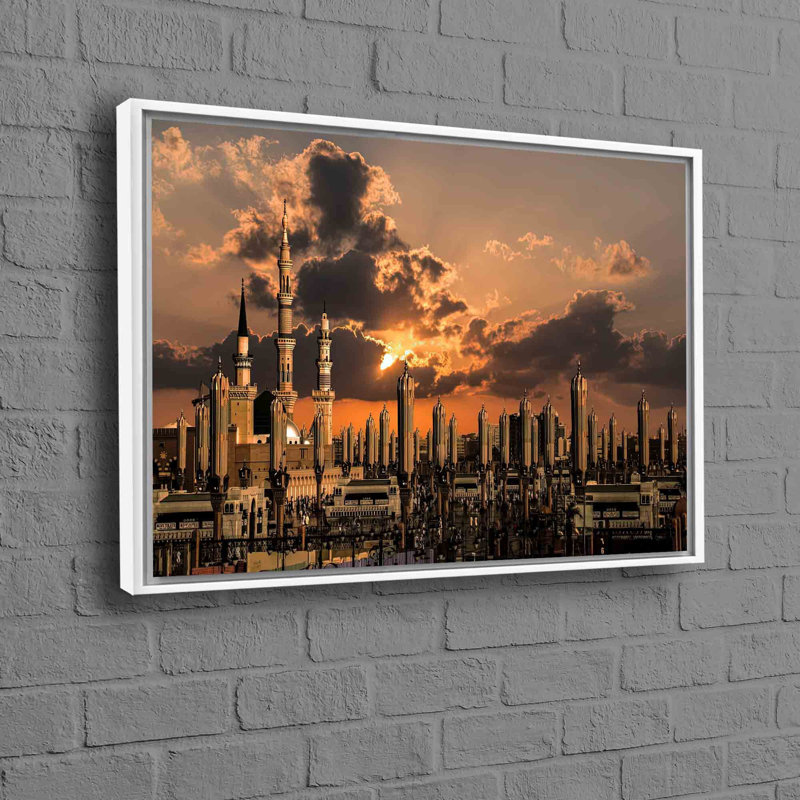 Print on Canvas, 70 cm H x 100 cm W, White, Framed Print without Mat