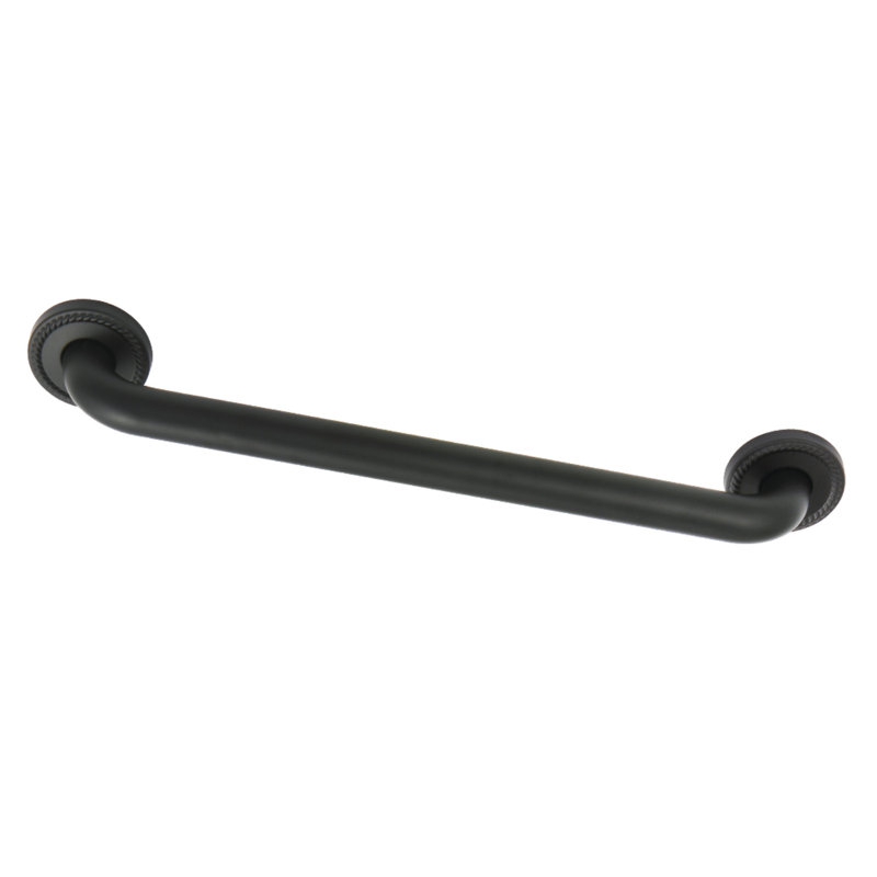 Kingston Brass Laurel 1-1/4 Inch O.D Grab Bar, Matte Black, 27.06" W