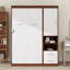 Lit simple escamotable mural avec armoire