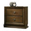Table de chevet à 2 tiroirs en noyer dans la chambre à coucher, style moderne, bois d'hévéa massif, placage, facile à assembler, l 23,5 "x P 15" H 23 "table de chevet, noyer, tiroirs, bouton en métal bronze, transitionnel à assembler,