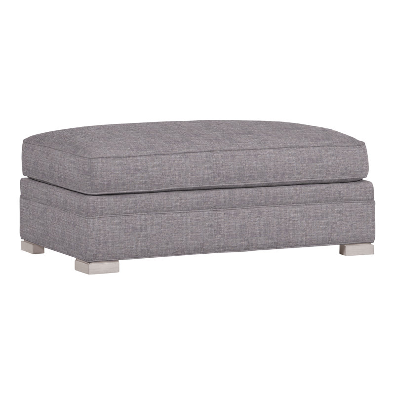 Nicholas Ottoman, Nomad Slate Crypton® Chenille, Dove Gray