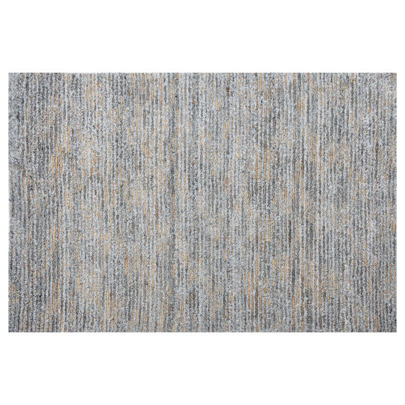 Jakory Abstract Handmade Handwoven Grey Area Rug, Rectangle 5' x 7'