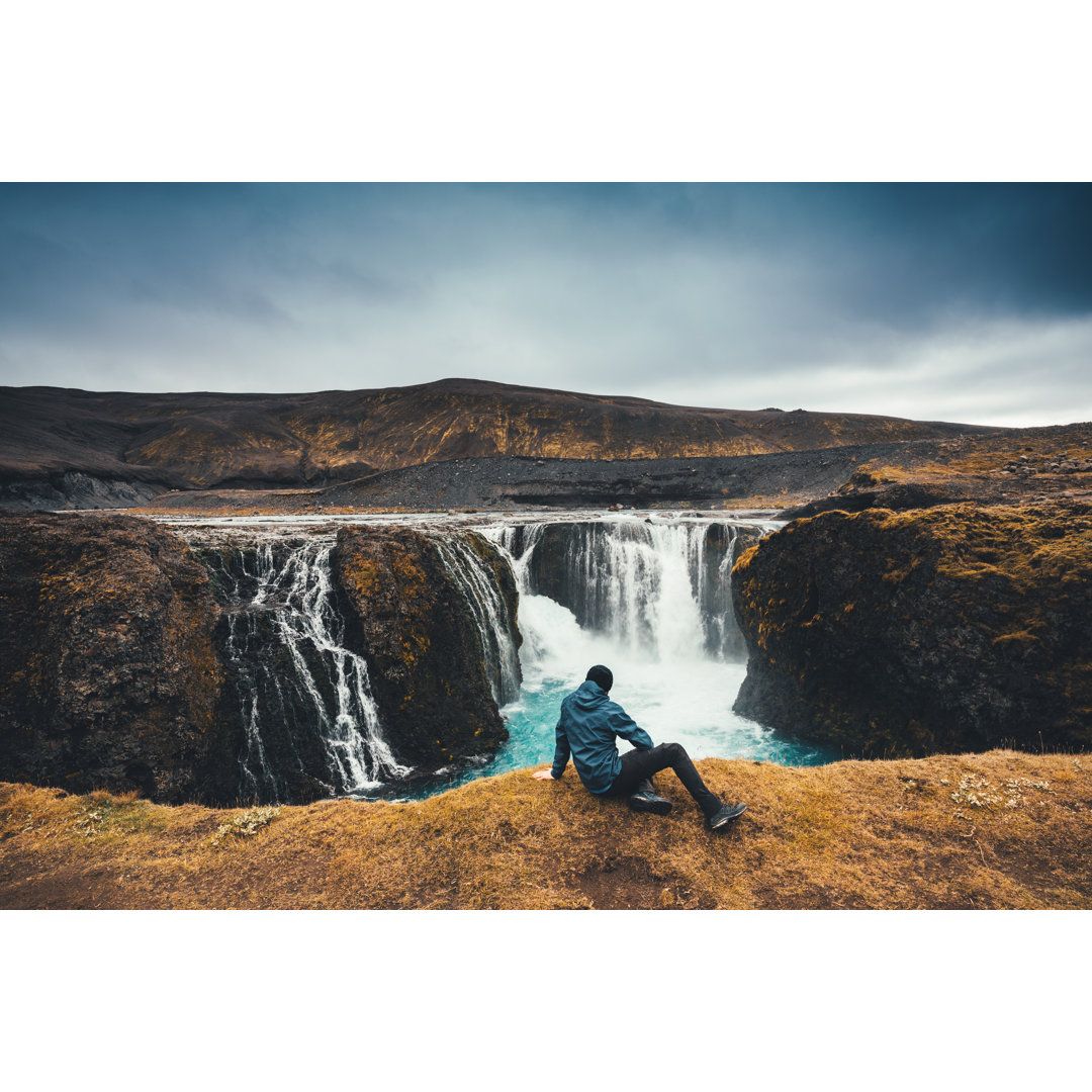 Sigoldufoss in Island von Borchee - Leinwandbild