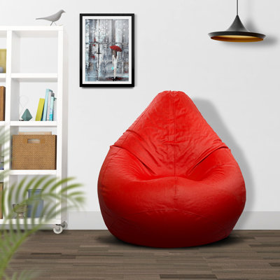 Ample Leatherette Solid Indoor Bean Bag Cover - Filling Not Included by Ample Decor