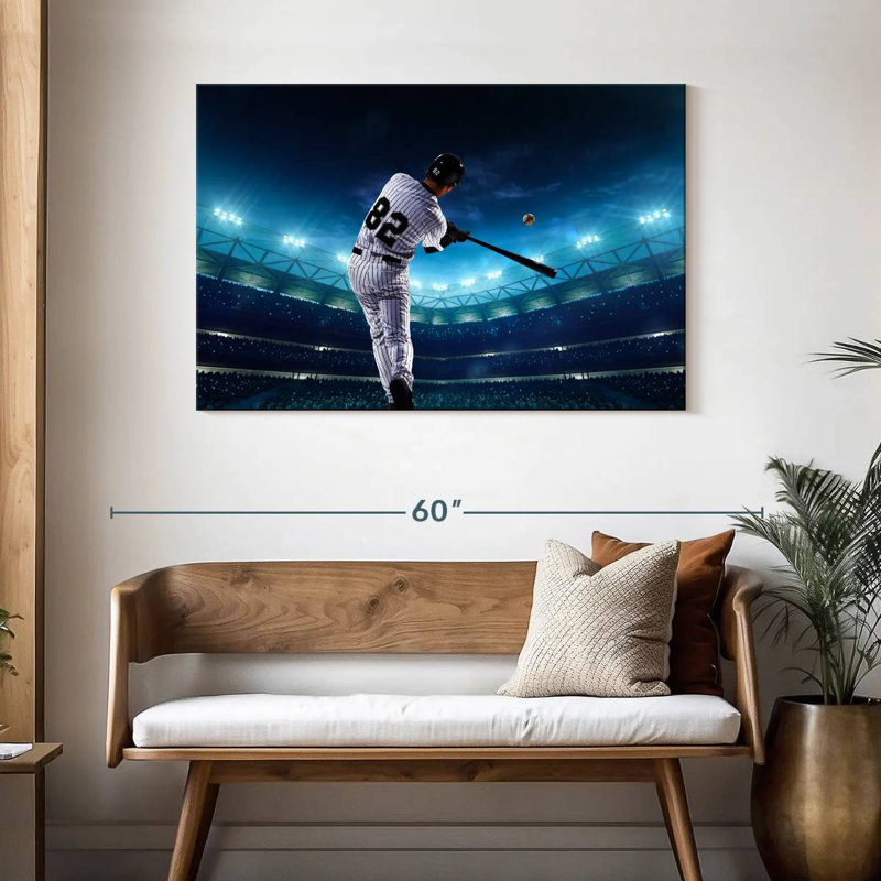 Joueur de baseball professionnel Sireci, H 30 po x l 45 po