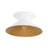 Transitional 1-Light Conical Metal Hourglass Flush Mount