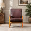 Fauteuil de style Mid-Century moderne de 25 po de largeur, brun foncé-204854733