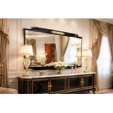 Gilemette Rectangle Solid Wood Dresser Mirror