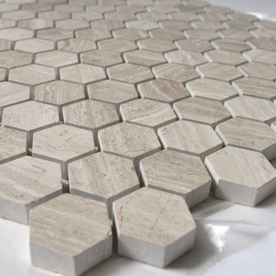 1" x 1" Marble Honeycomb Mosaic Wall & Floor Tile