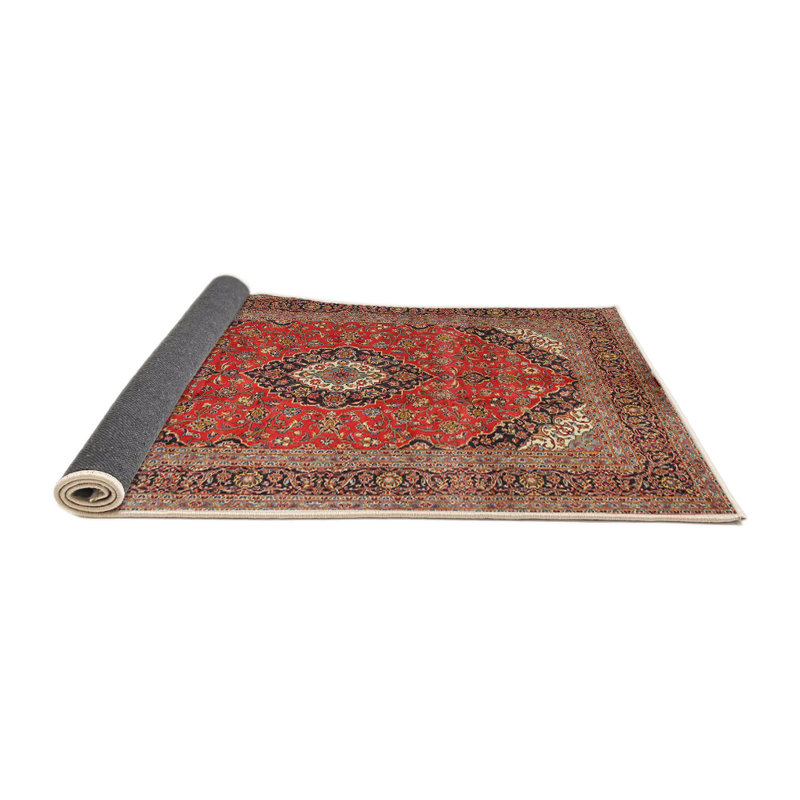 Tapis décoratif rouge Mahir oriental, Rond 8 pi