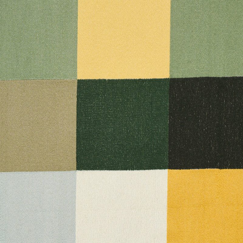 Schumacher x David Kaihoi Embroidered Tile Fabric, Green