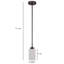 Luminaire suspendu cylindrique simple à 1 lumière Habibatou-1083746586