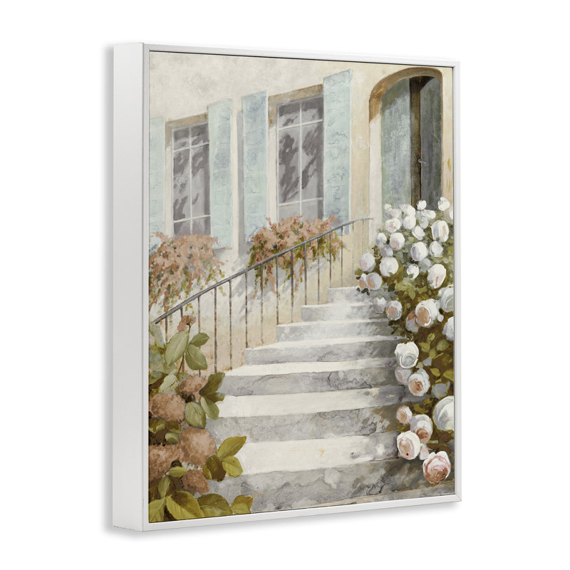 Estampe florale, conception de LORENZO COLLECTIVE, H 20 po x l 16 po, Estampe numérique encadrée blanc bord de mer