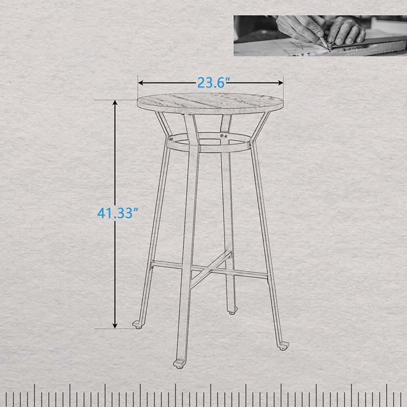Table de salle à manger à hauteur de bar Dankrad