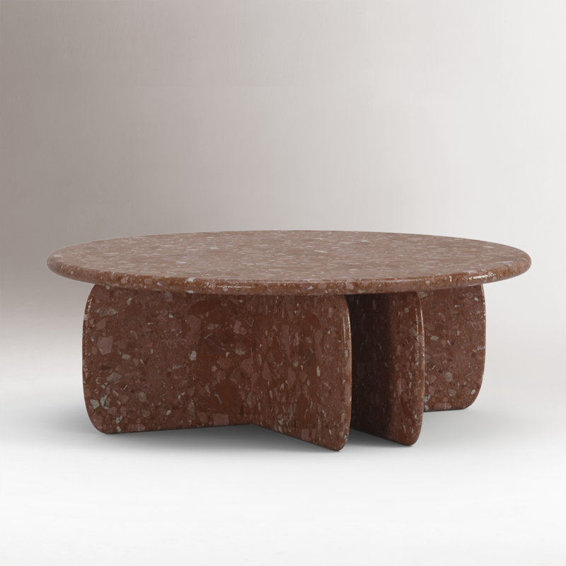 Catus Outdoor Round Coffee Table, Red