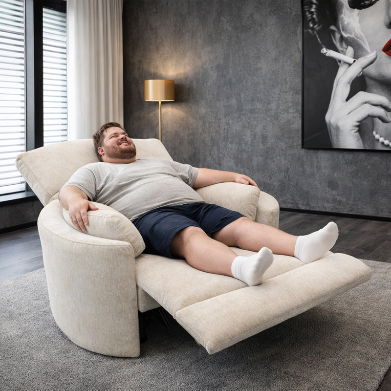 Canapé inclinable 52,5 po, Beige