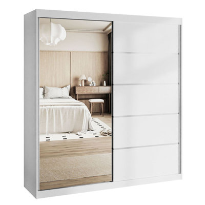 Pizzurro 200 cm II PLUS wardrobe with mirror and sliding doors