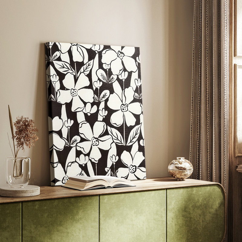 Fleurs dans le jardin I - galerie Cavas sur mesure, H 60 po x l 40 po