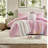Modern Pink Bedding Sets, 4 Piece Polyester Tie Dye Comforter for Home