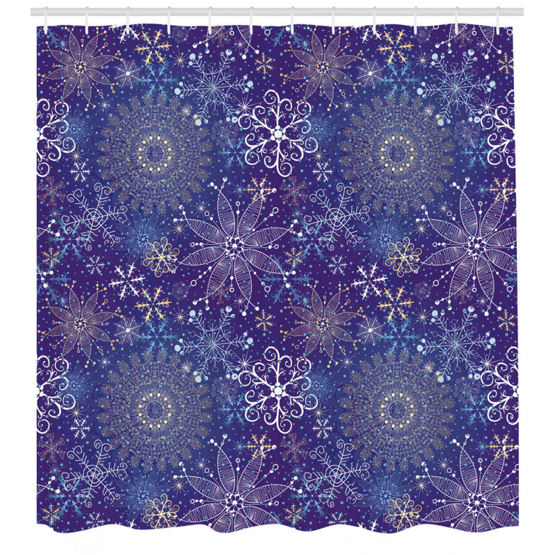 Ensemble de rideau de douche + crochets, H 75 po x l 69 po