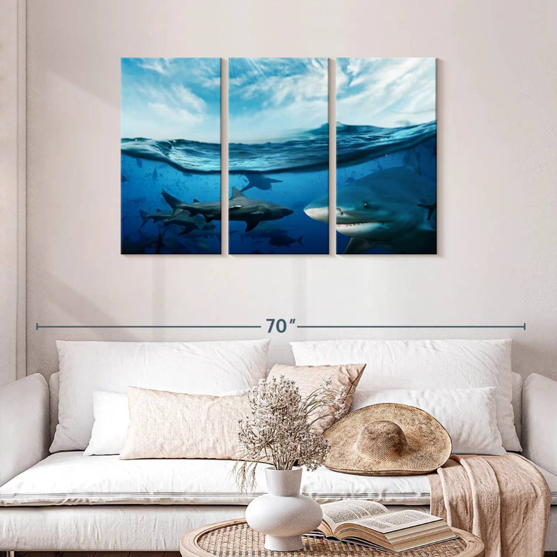 Brampt frisson de requins soleil, H 28 po x l 45 po