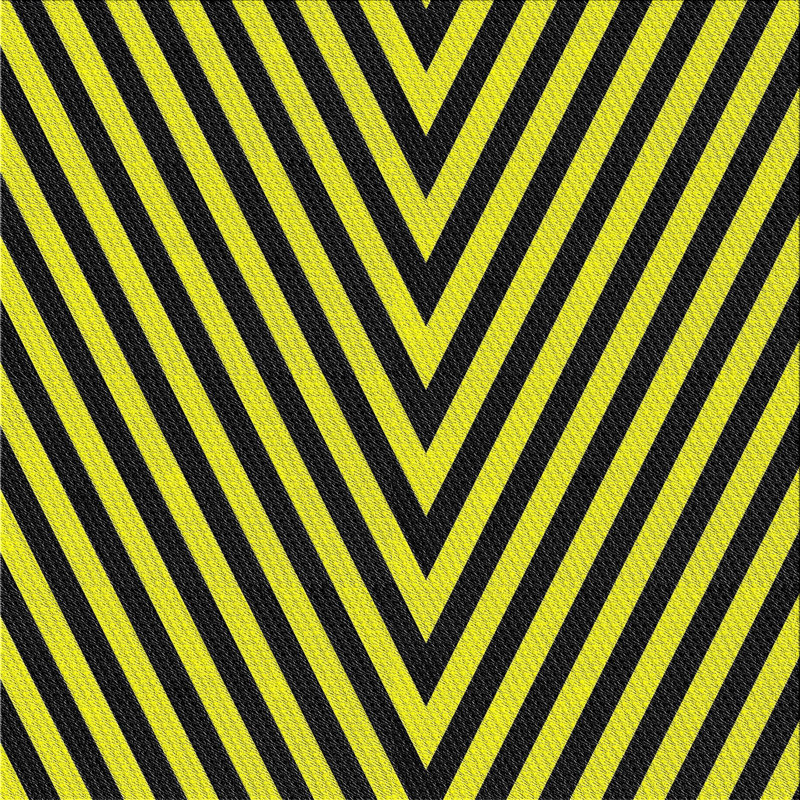 Tapis noir à chevrons Kinneret, Carré 6 pi