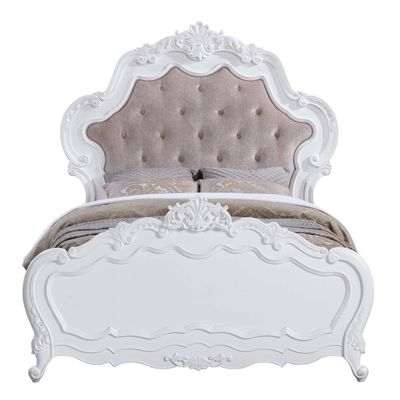 Grand lit Latisha, finition blanche, Grand