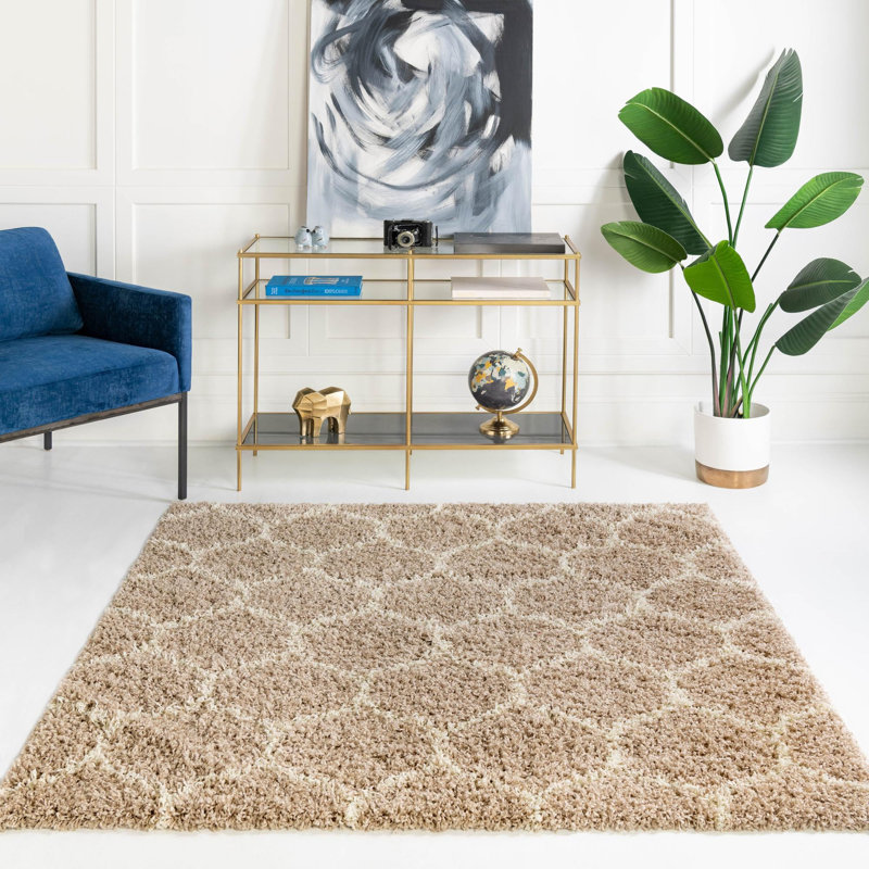Geometric Indoor Rug, Square 3'3"