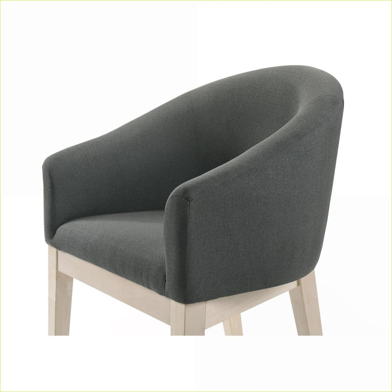 Ensemble de 2 chaises d'appoint en tonneau gris clair 23 po Neroli pour salon, adultes
