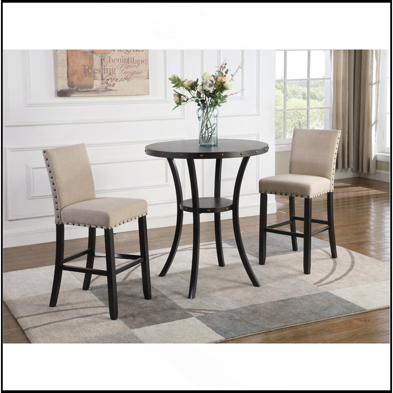 Table de bar 3 pièces Biony, Beige