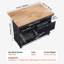 Armoire de rangement avec chariot et poubelle Kitchen Island