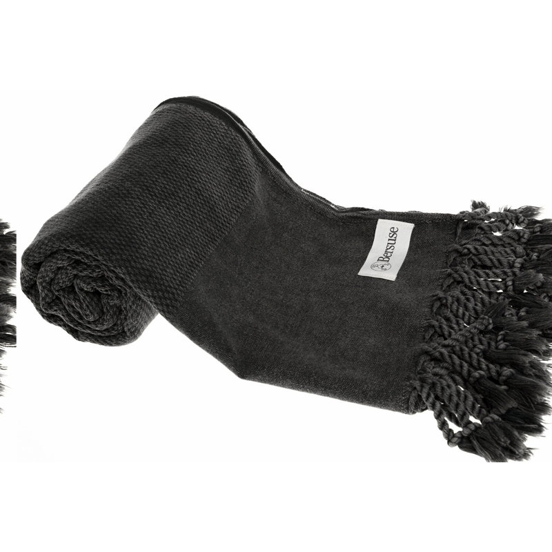 PureCotton Luxe Stonewashed Turkish Towel - 33x66 Anthracite