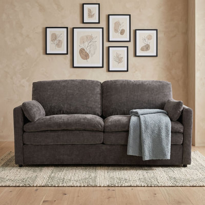 Upholstered Loveseat Sofa with Lumbar Pillow