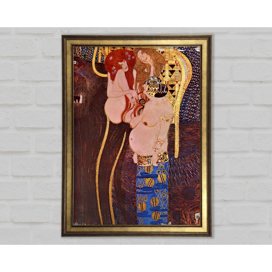 Klimt The Beethoven Freize 2 - Einzelner Bilderrahmen Kunstdrucke