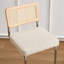 Tabouret de comptoir rembourré en lin 26 po avec dossier en rotin et structure en métal Marlow-855948847-845577352