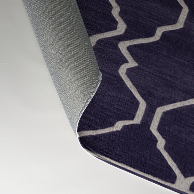Tapis mauve intérieur et extérieur Trellis, Rectangle 5 pi x 7 pi